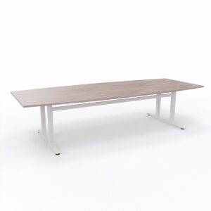 Echo Boardroom Table in Mondego Elm & White